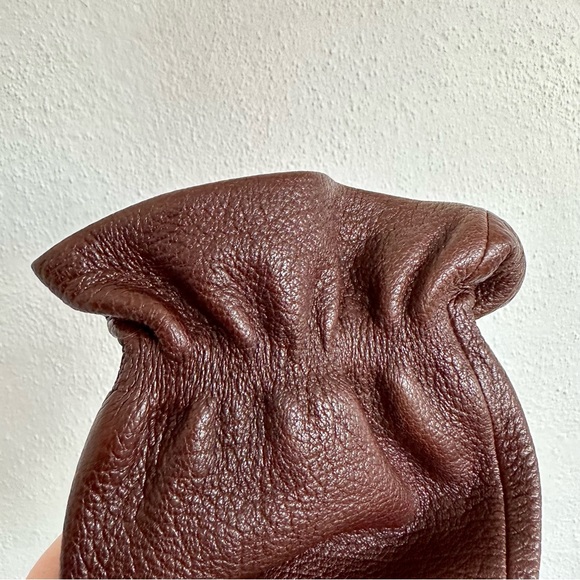 Cole Haan Nike Air GALI Brown Leather Boots Mid Calf Ruffle Top Size 8 - Picture 12 of 14